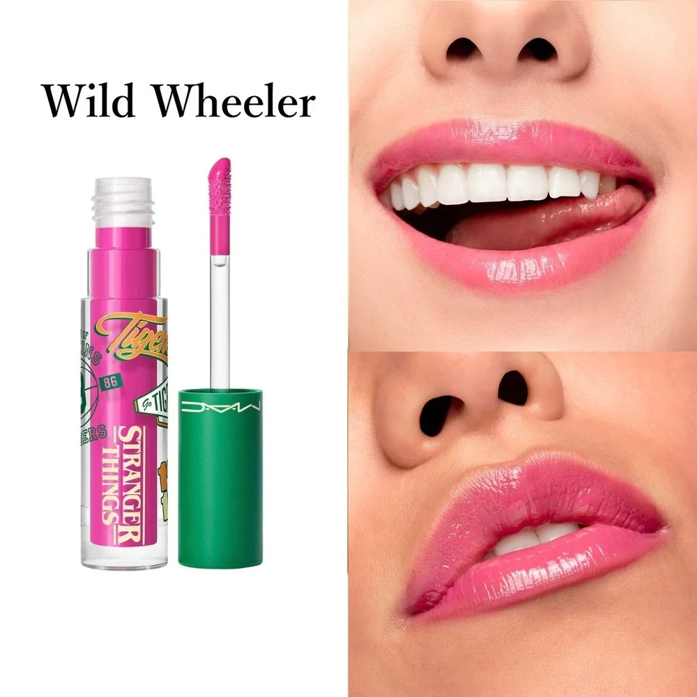 M.A.C X STRANGER THINGS Lipglass Lip Gloss In Wild Wheeler (Bright Fuchsia) NEW!